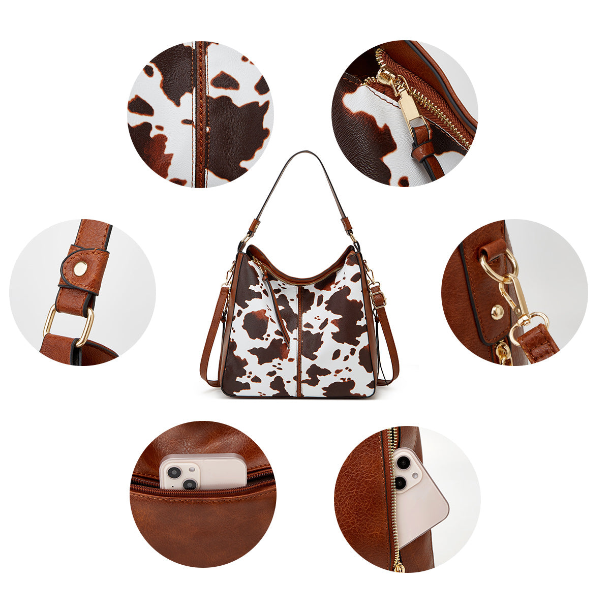 Bolso Hobo Antirrobo Maya + Cartera de Regalo
