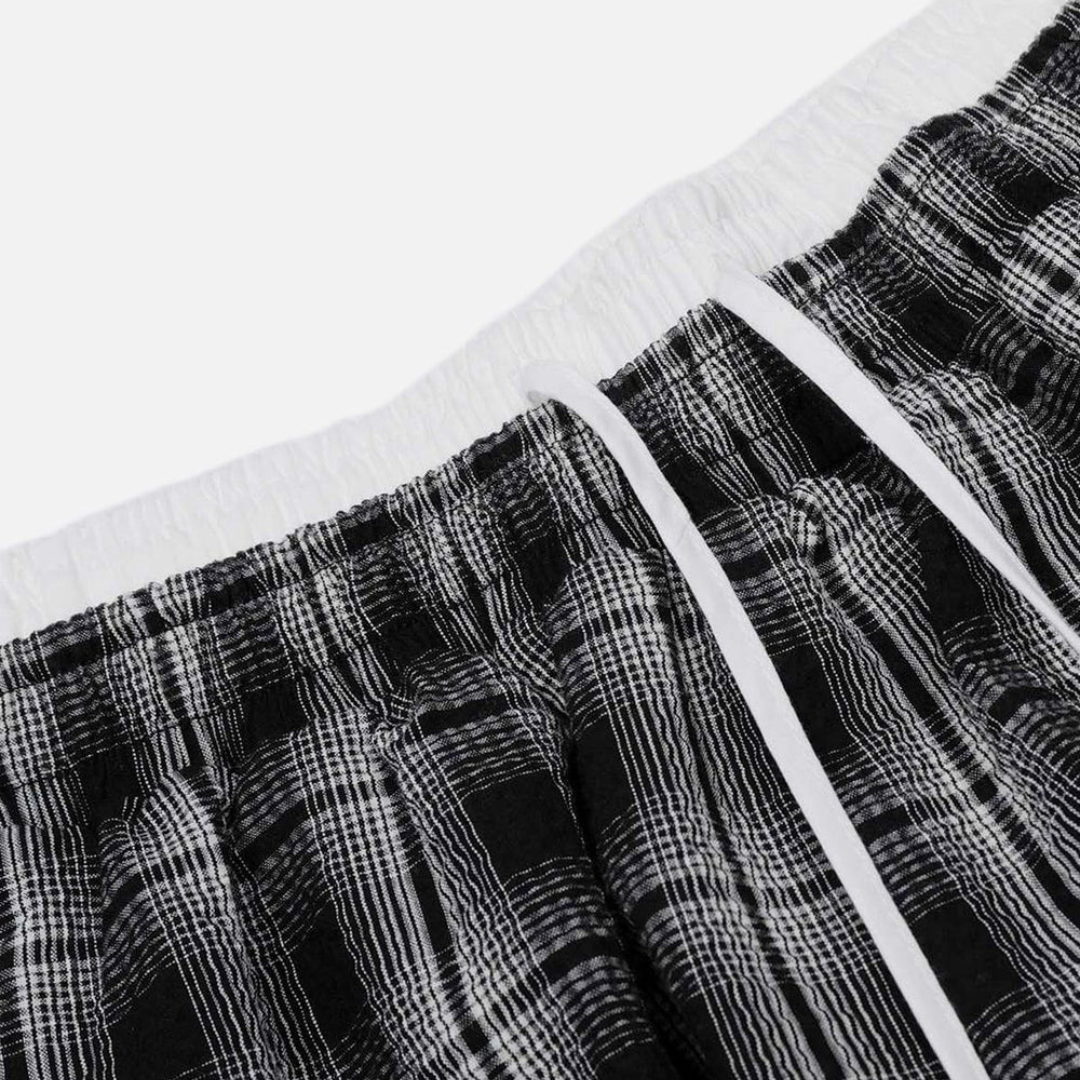 Plaid Layer Baggy Pants